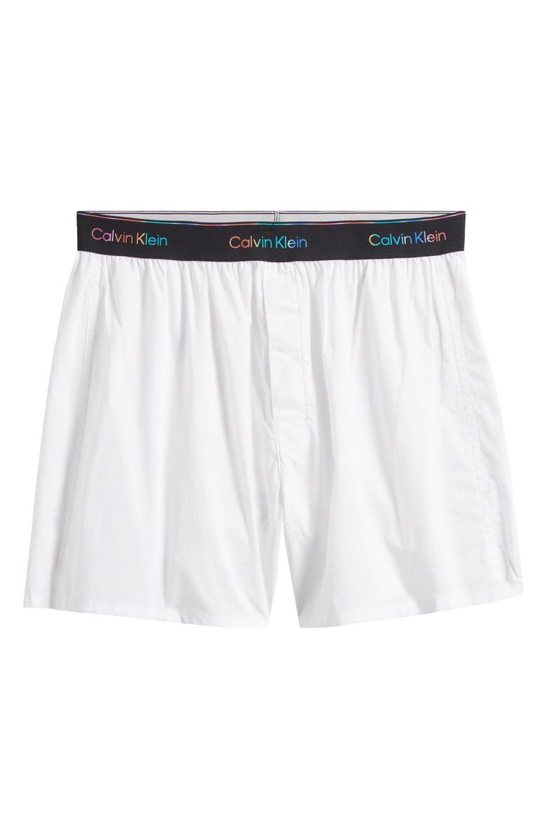 Calvin Klein Pride Cotton Boxers, Alternate, color, White