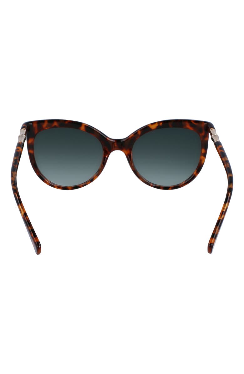 Longchamp Roseau 53mm Gradient Cat Eye Sunglasses, Alternate, color, Havana