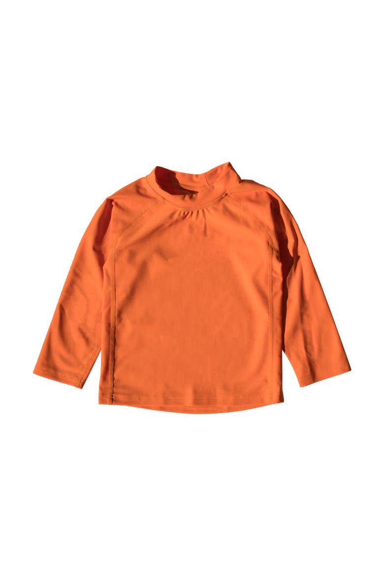 Long Sleeve Rash Guard, UPF 50+ Swim Shirt, Alternate, color, ORANGE