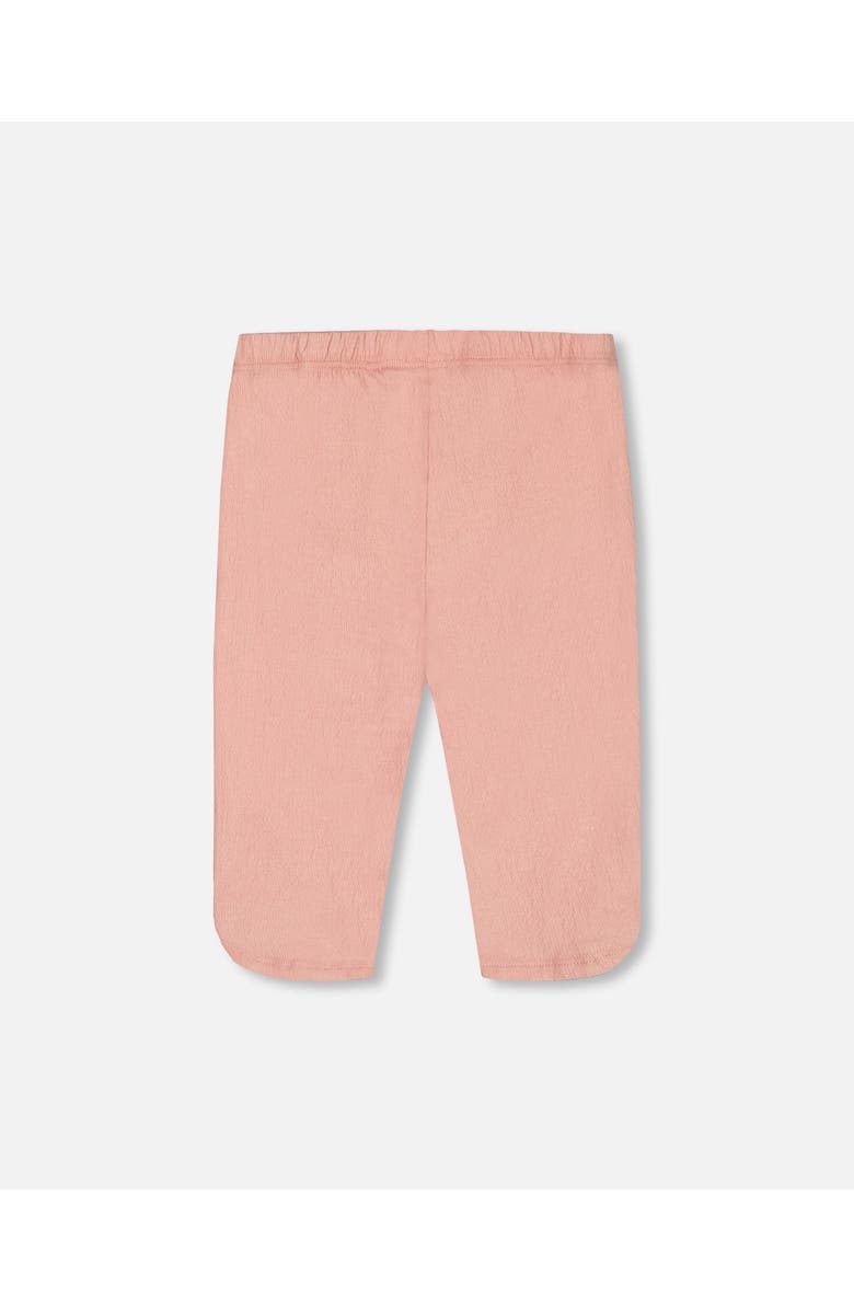 Deux par Deux Little Girl's Crinkle Jersey Capri Legging Dark Old Pink, Alternate, color,