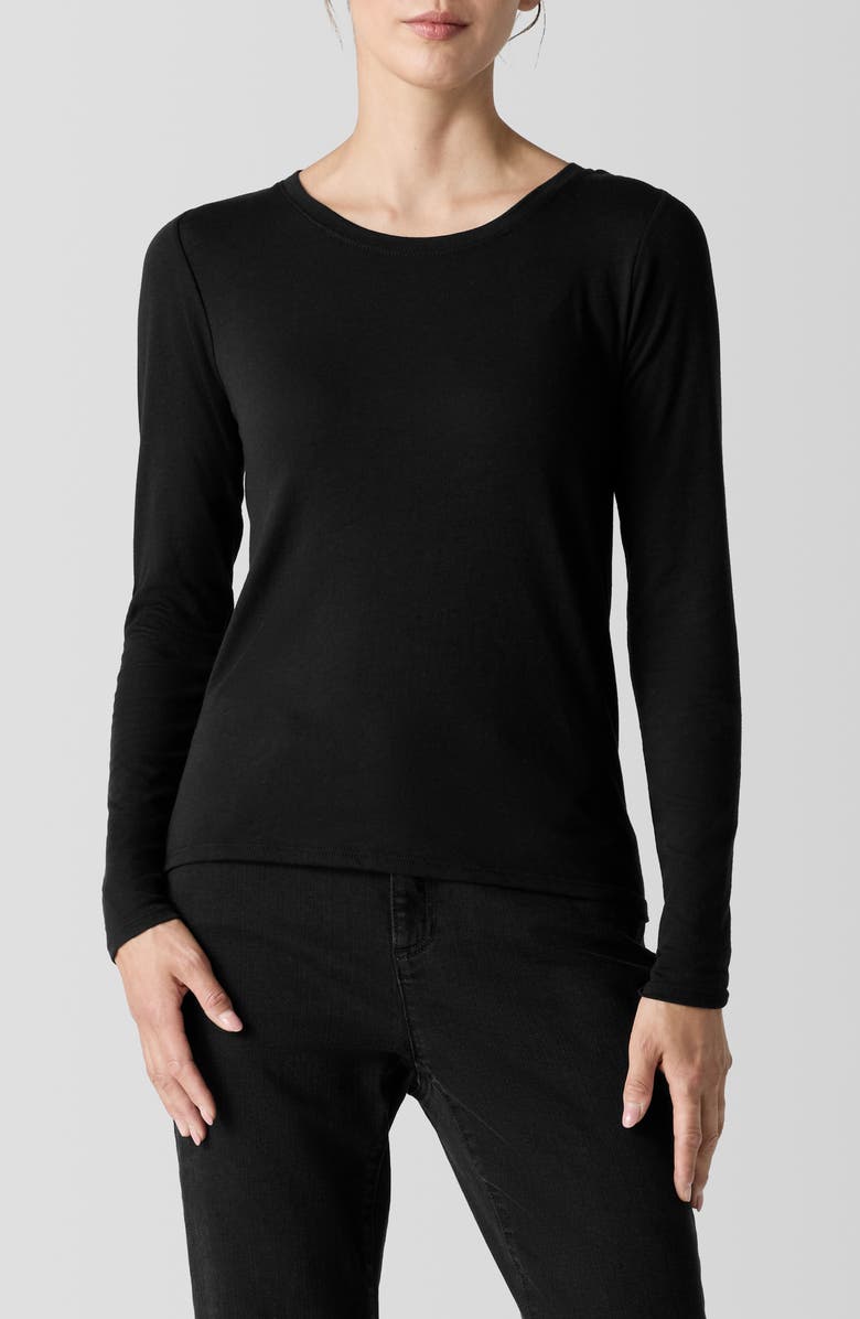 Eileen Fisher Crewneck Top, Main, color,