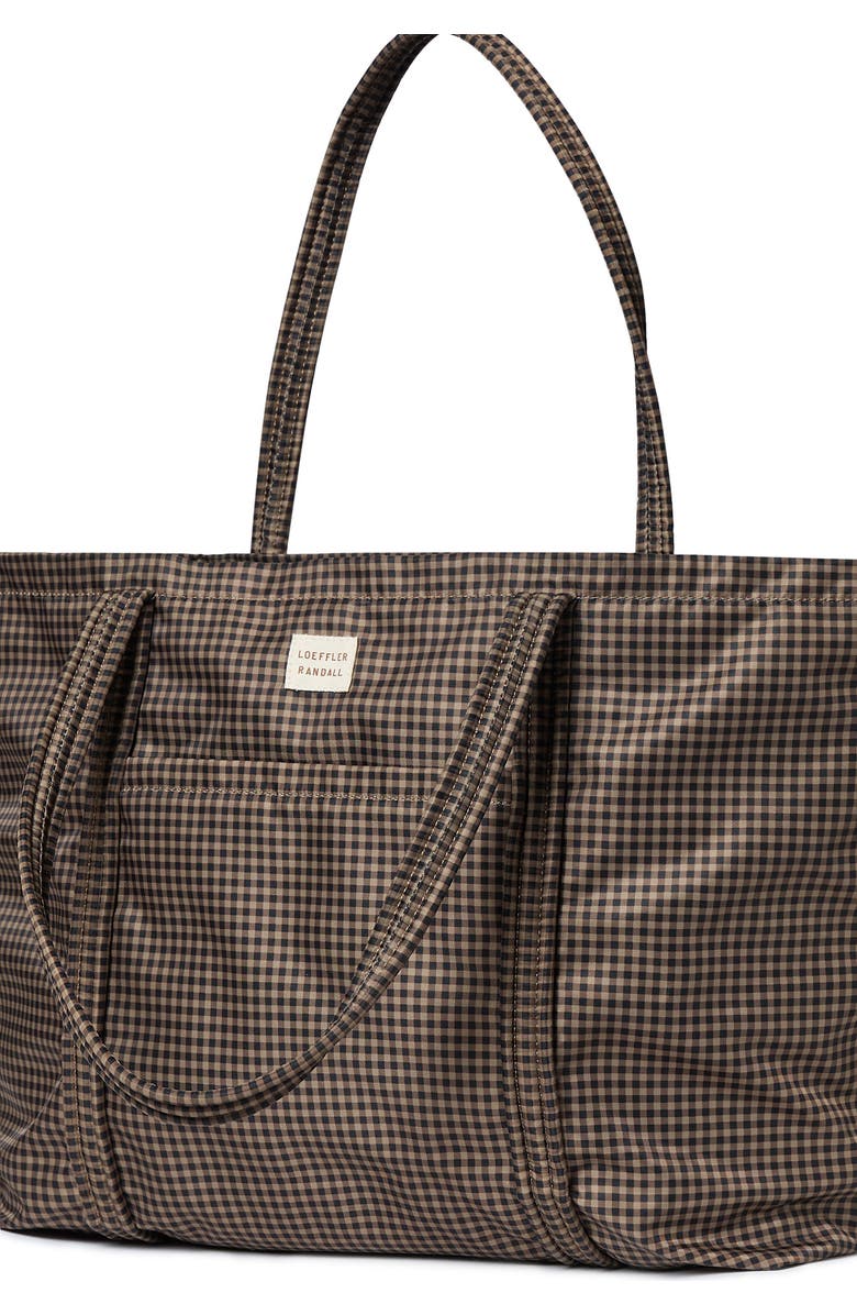 Loeffler Randall Dina Travel Tote, Alternate, color, Brown/ Black Check