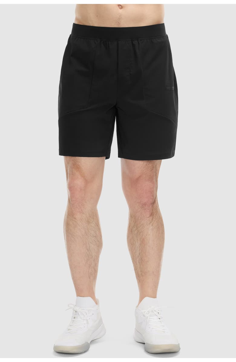 Peloton 7" Unlined Warp Knit Short, Main, color, Black