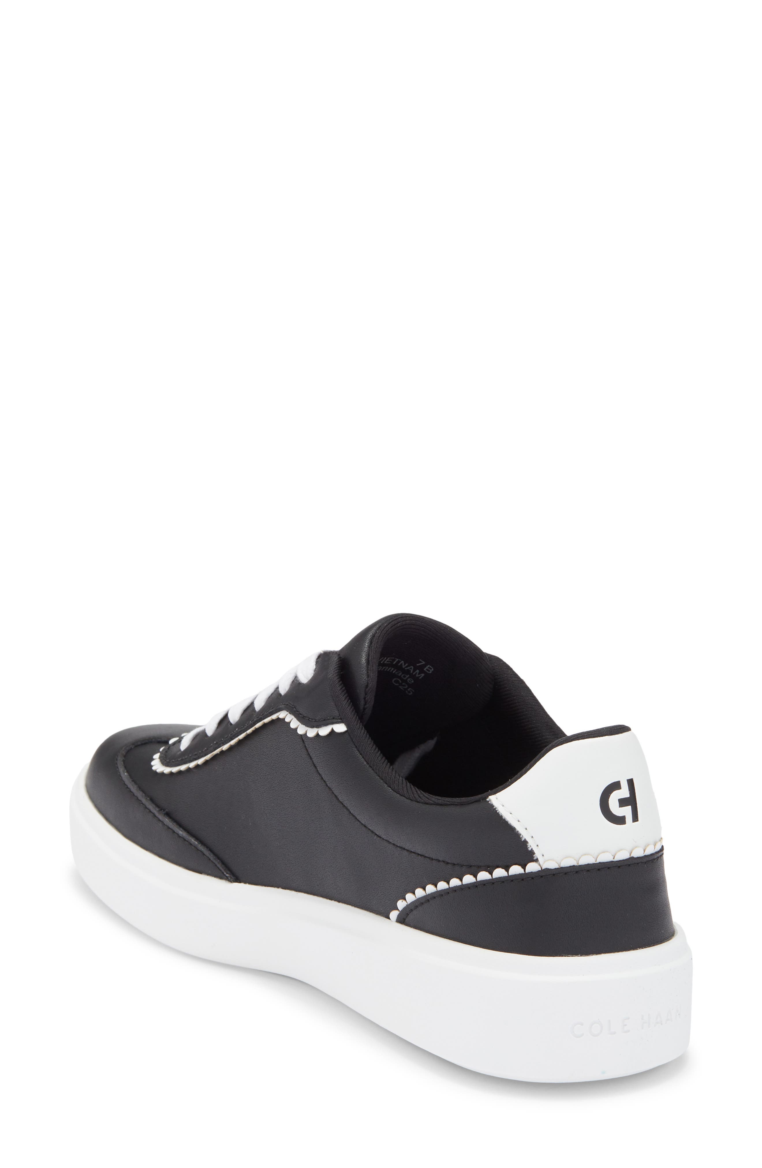Cole Haan Grand Crosscourt Arlowe Sneaker, Alternate, color, Black Leather/ White Leather