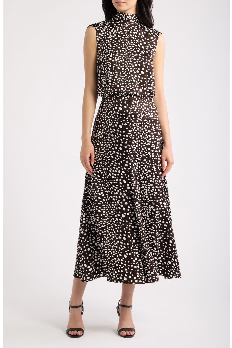 Dot Sleeveless Blouse, Alternate, color, MOLE DOT