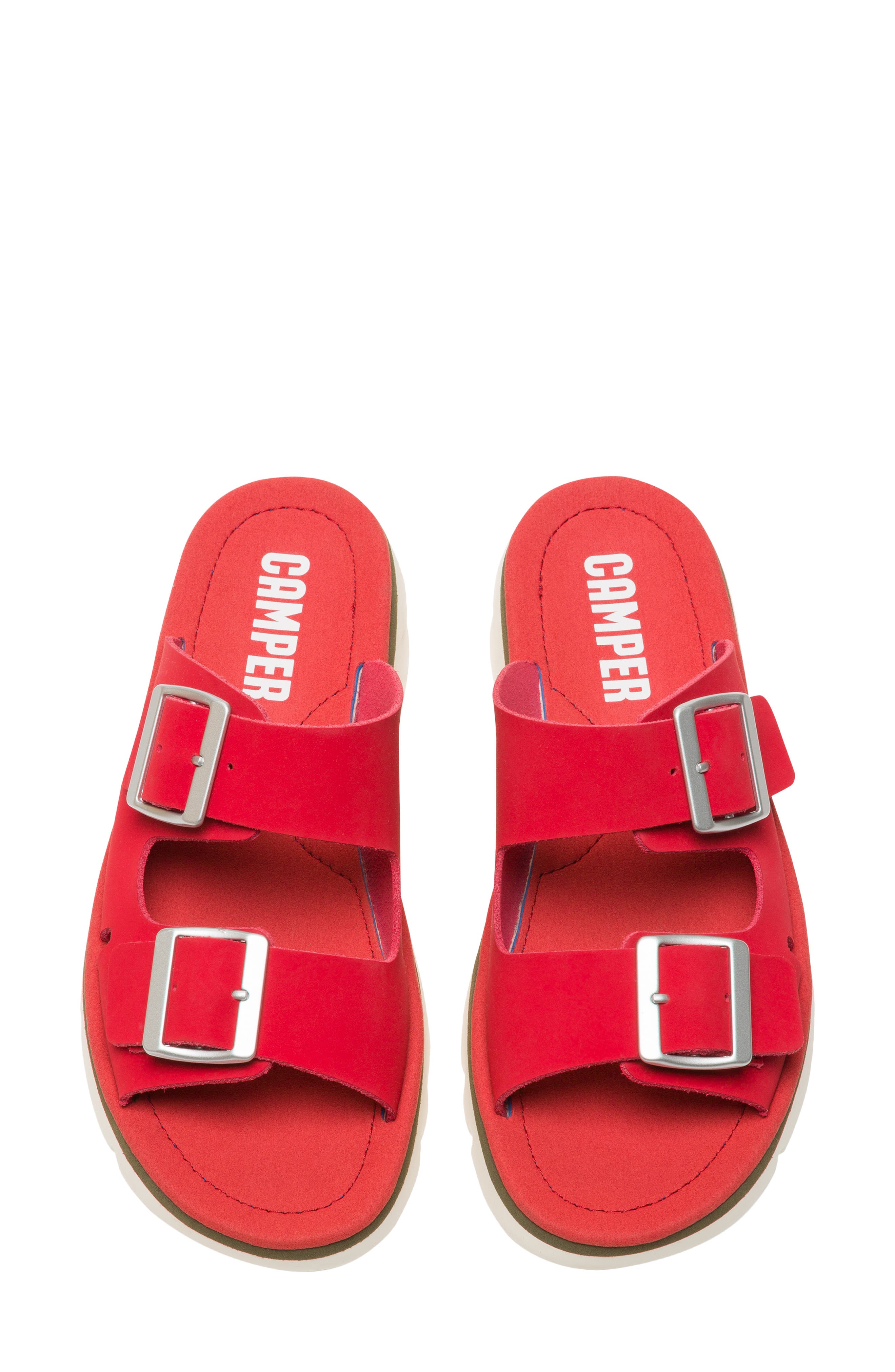 Camper Oruga Slide Sandal, Alternate, color, Medium Red