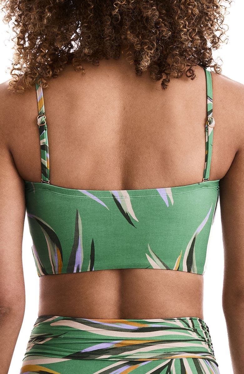 Mimi Flamingo Finn Midkini Swim Top, Alternate, color, Coastal Leaves
