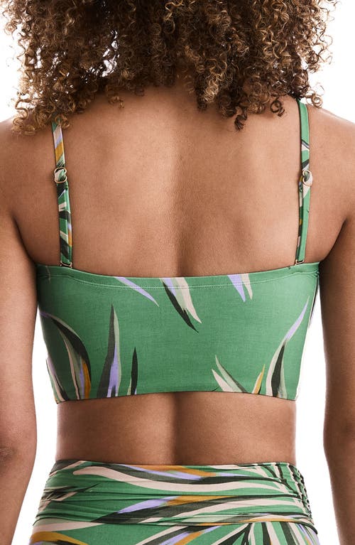 Mimi Flamingo Finn Midkini Swim Top In Green