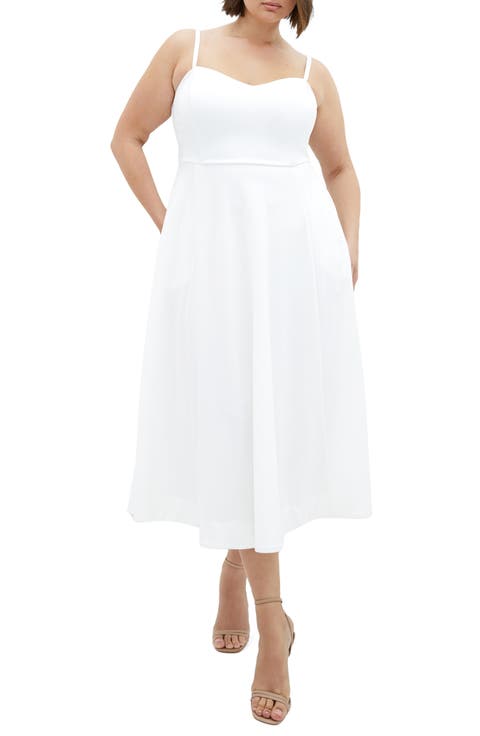 Pleated Sleeveless Maxi Dress (Plus)