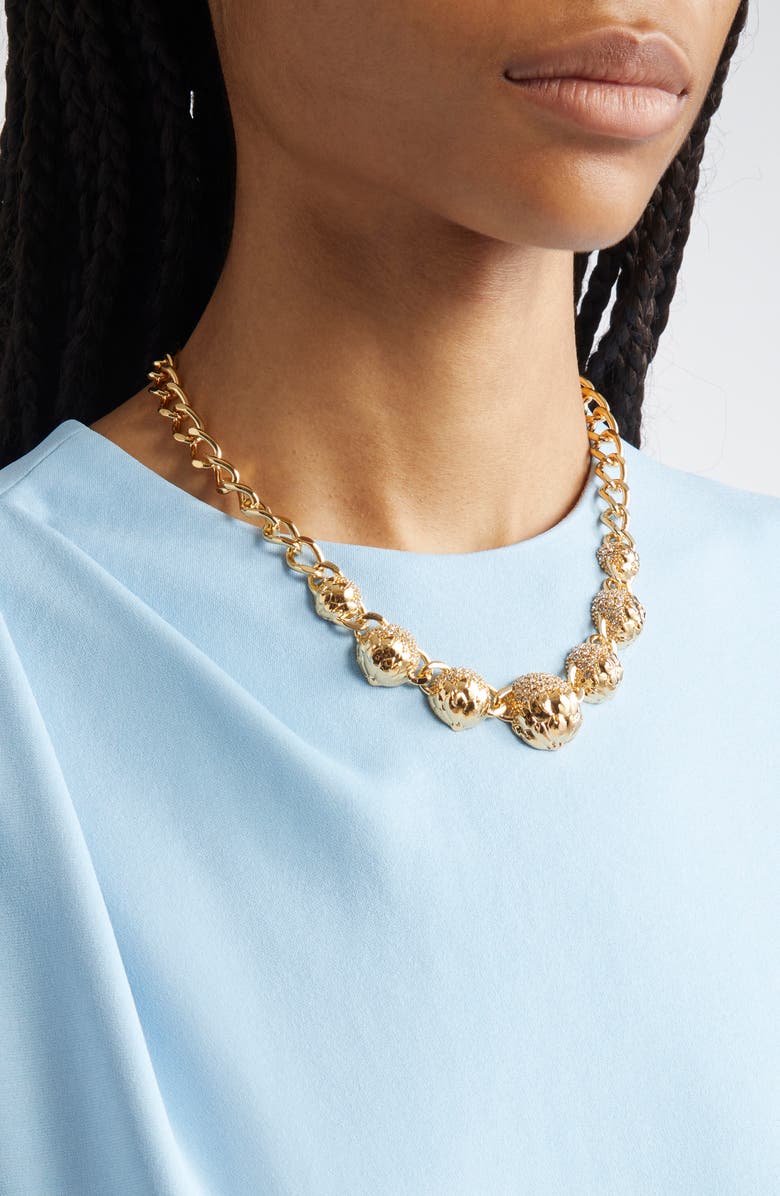 Oscar de la Renta Artichoke Pavè Choker Necklace, Alternate, color, Crystal