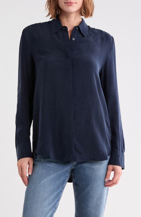 Shiela Button-Up Cupro Shirt