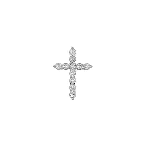Luvmyjewelry Nazerath 10k Gold Cross Diamond Pendant In 10k Rose Gold
