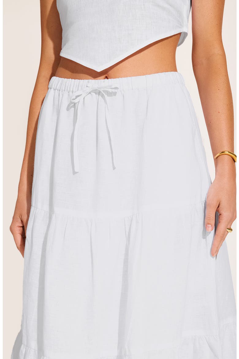 Joni Scarf Strapless Crop Top, Alternate, color, WHITE