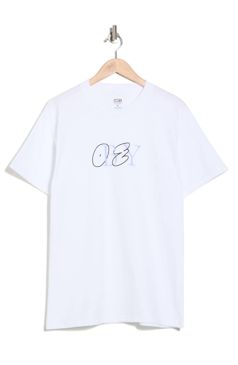 Obey Doodle Graphic T-Shirt, Alternate, color, White