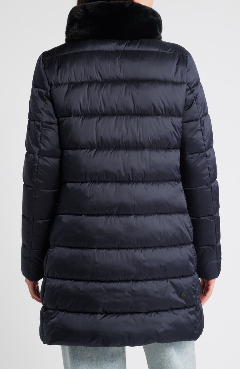 Save The Duck Dalea Water Repellent Puffer Coat with Faux Fur Collar, Alternate, color,