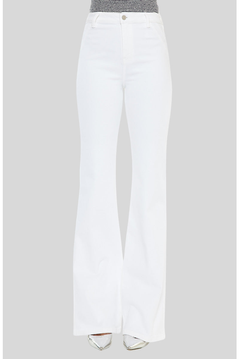 Celia Ultra High Rise Wide Flare Jeans, Main, color, White