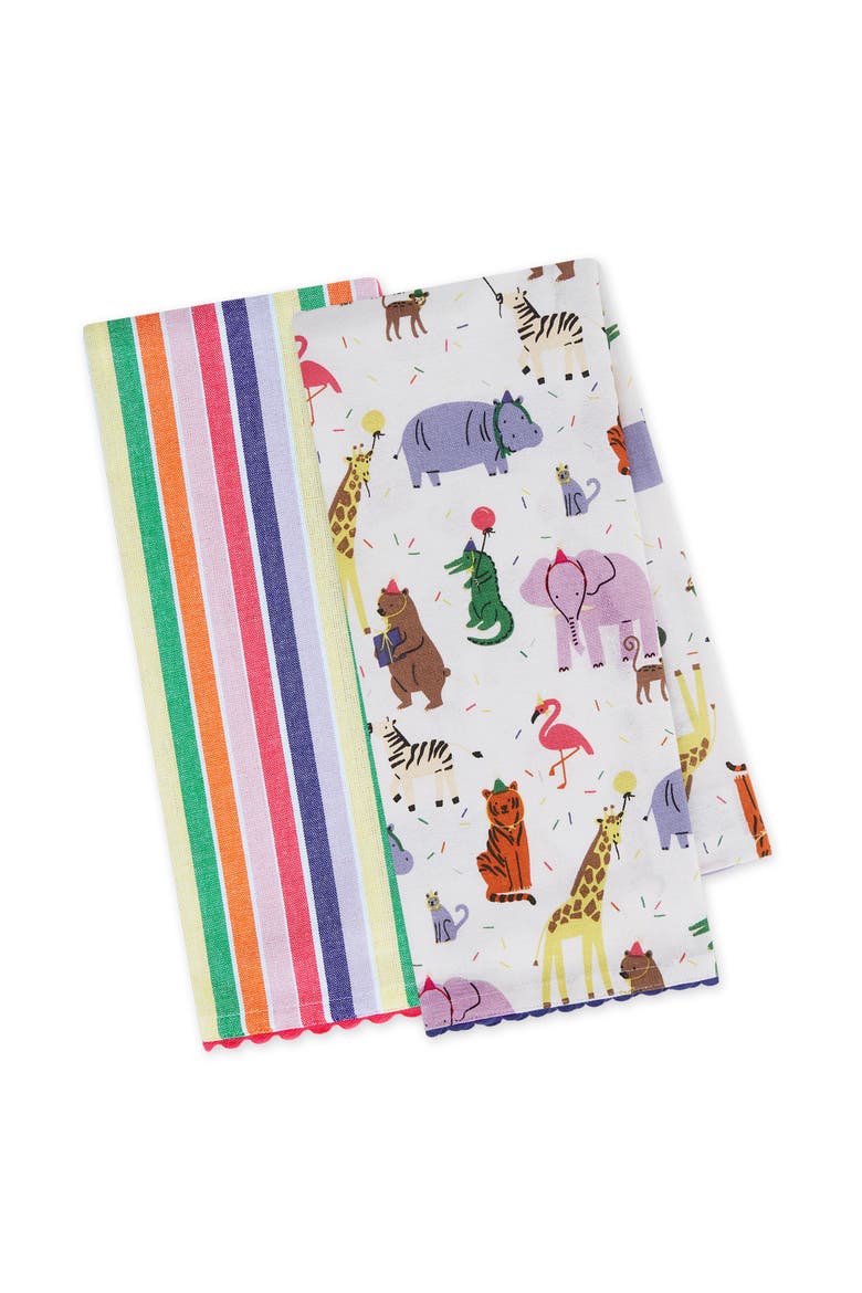 Party Animals Dishtowel Set of 2, Main, color, Party Animal