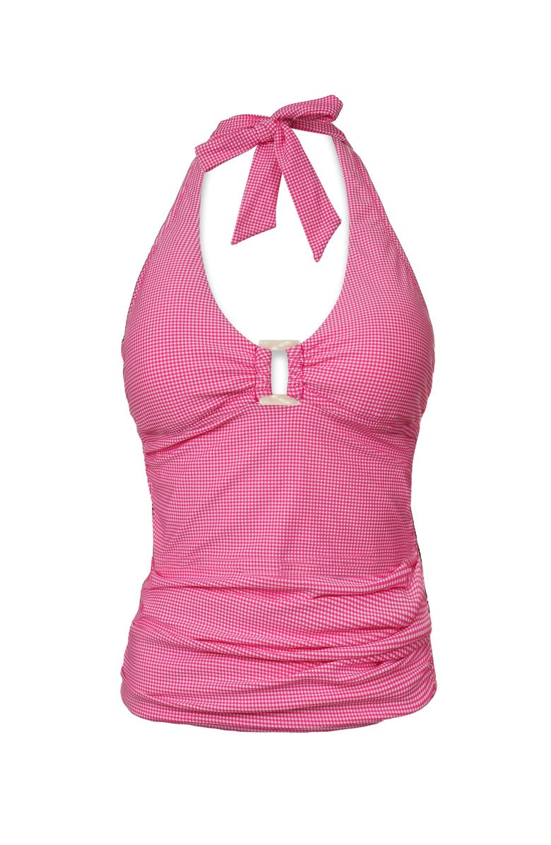 HELEN JON Tortoise Tankini, Alternate, color, Pink Gingham