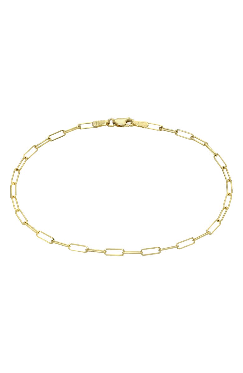 Zoe Lev Paper Clip Chain Bracelet, Main, color, Yellow Gold