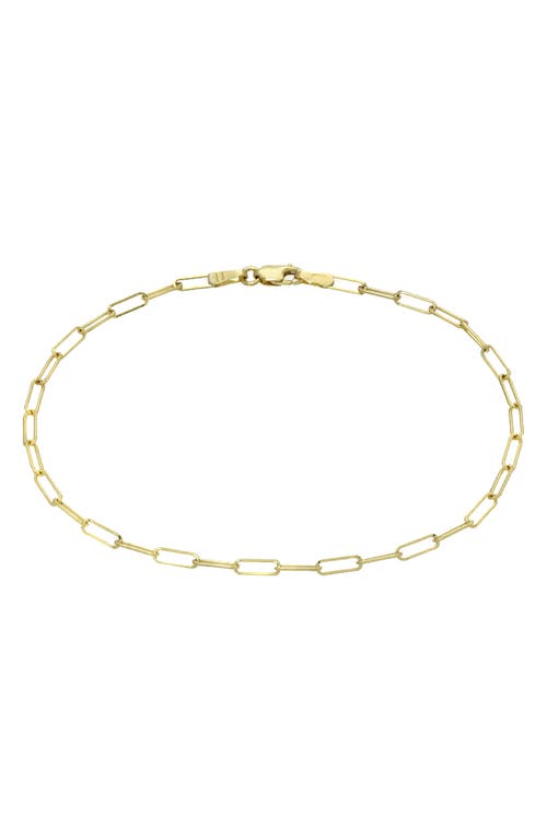 Zoe Lev Paper Clip Chain Bracelet In Gold