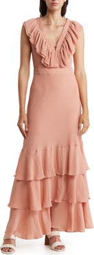 Ted Baker London Ashleigh Crinkle Crepe Maxi Dress
