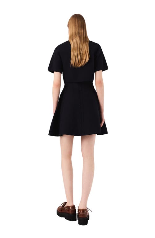 Maje Cropped Cardigan In Black
