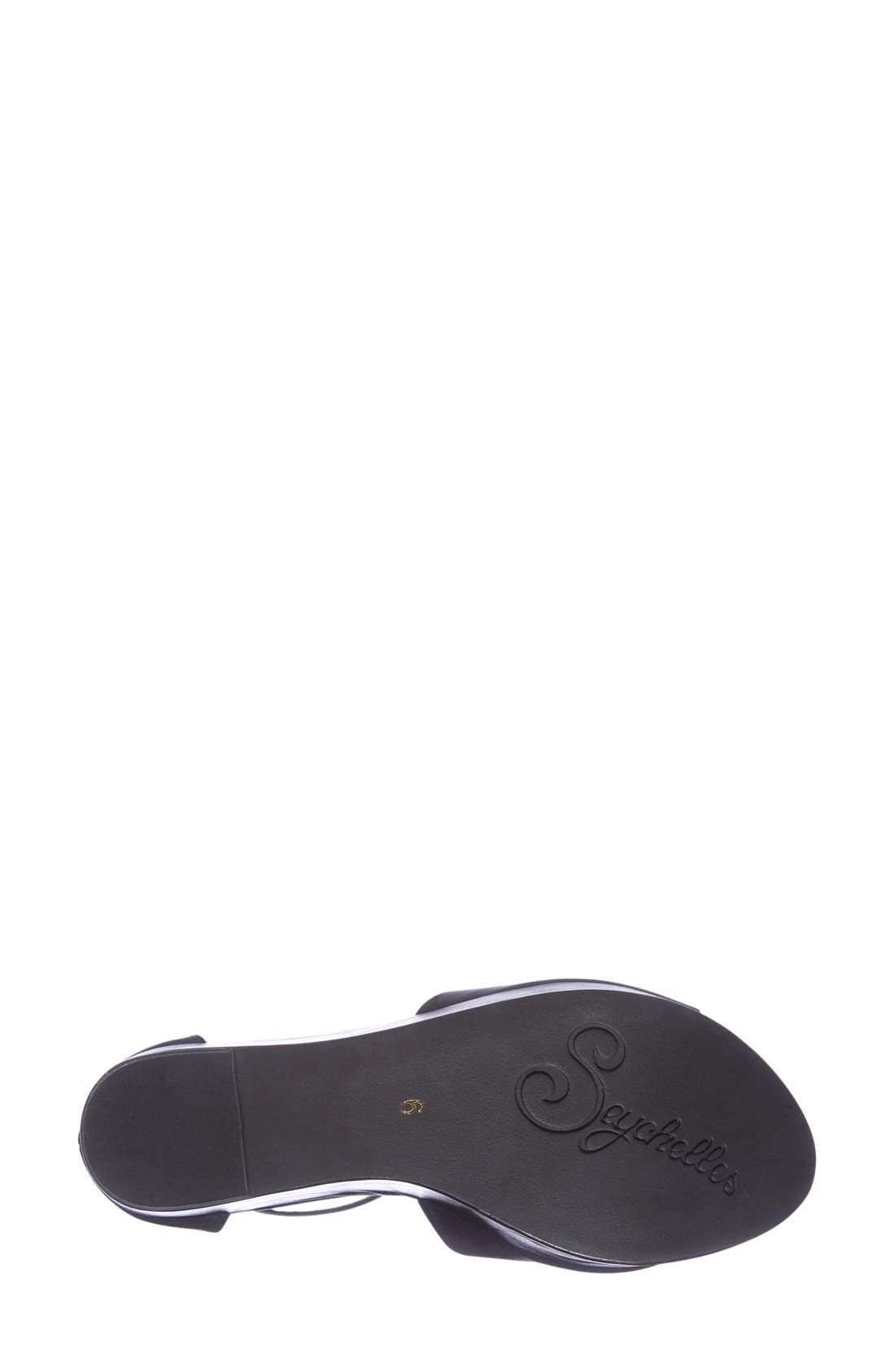 'Upbeat' Wedge Sandal, Alternate, color, BLACK LEATHER