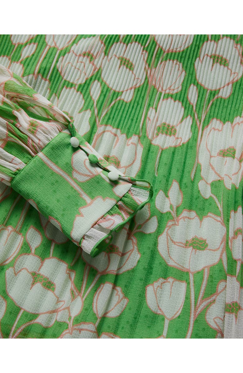 Ted Baker London Floral Micropleat Swing Top, Alternate, color, 