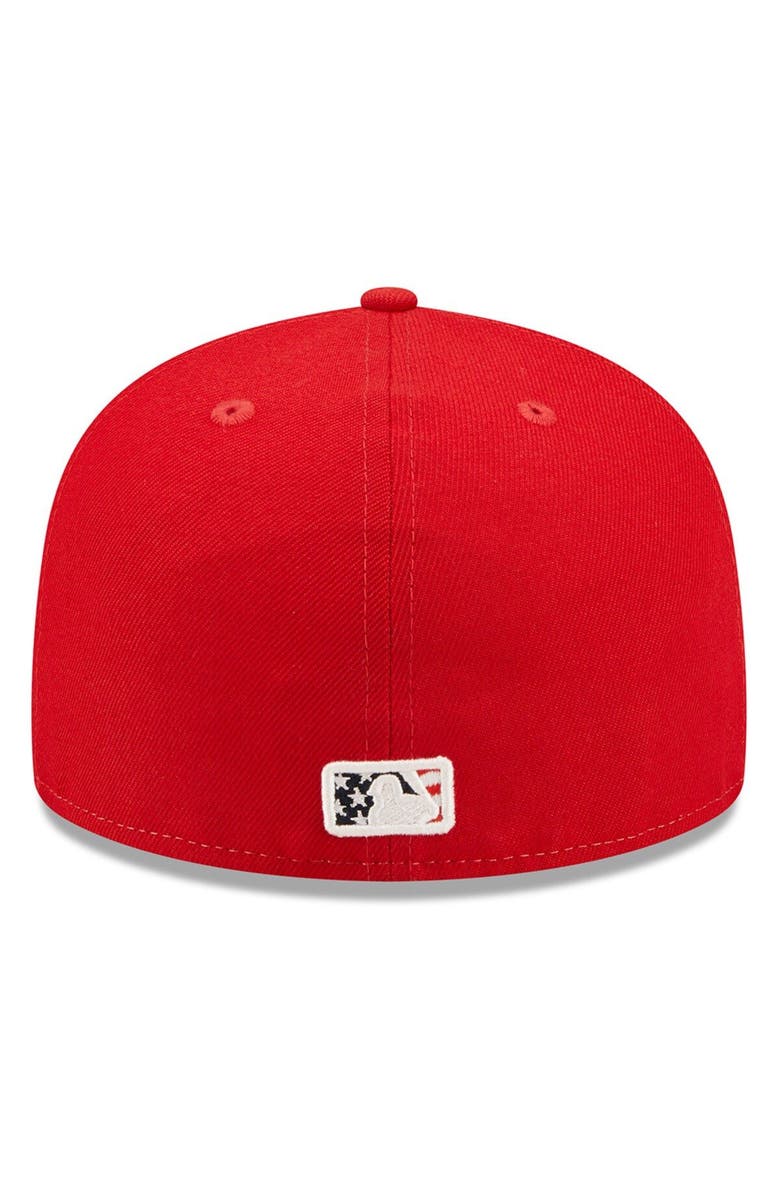 New Era Men's New Era Red Oakland Athletics 2022 4th of July On-Field 59FIFTY Fitted Hat, Alternate, color, Red