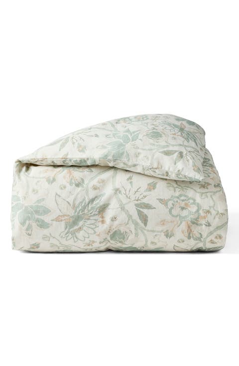 Sea Bloom Linen & Organic Cotton Duvet Cover