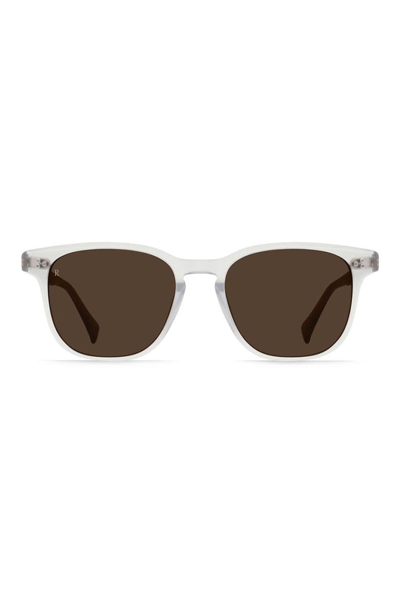 Alvez 50mm Polarized Square Sunglasses, Main, color, SHADOW/ VIBRANT BROWN