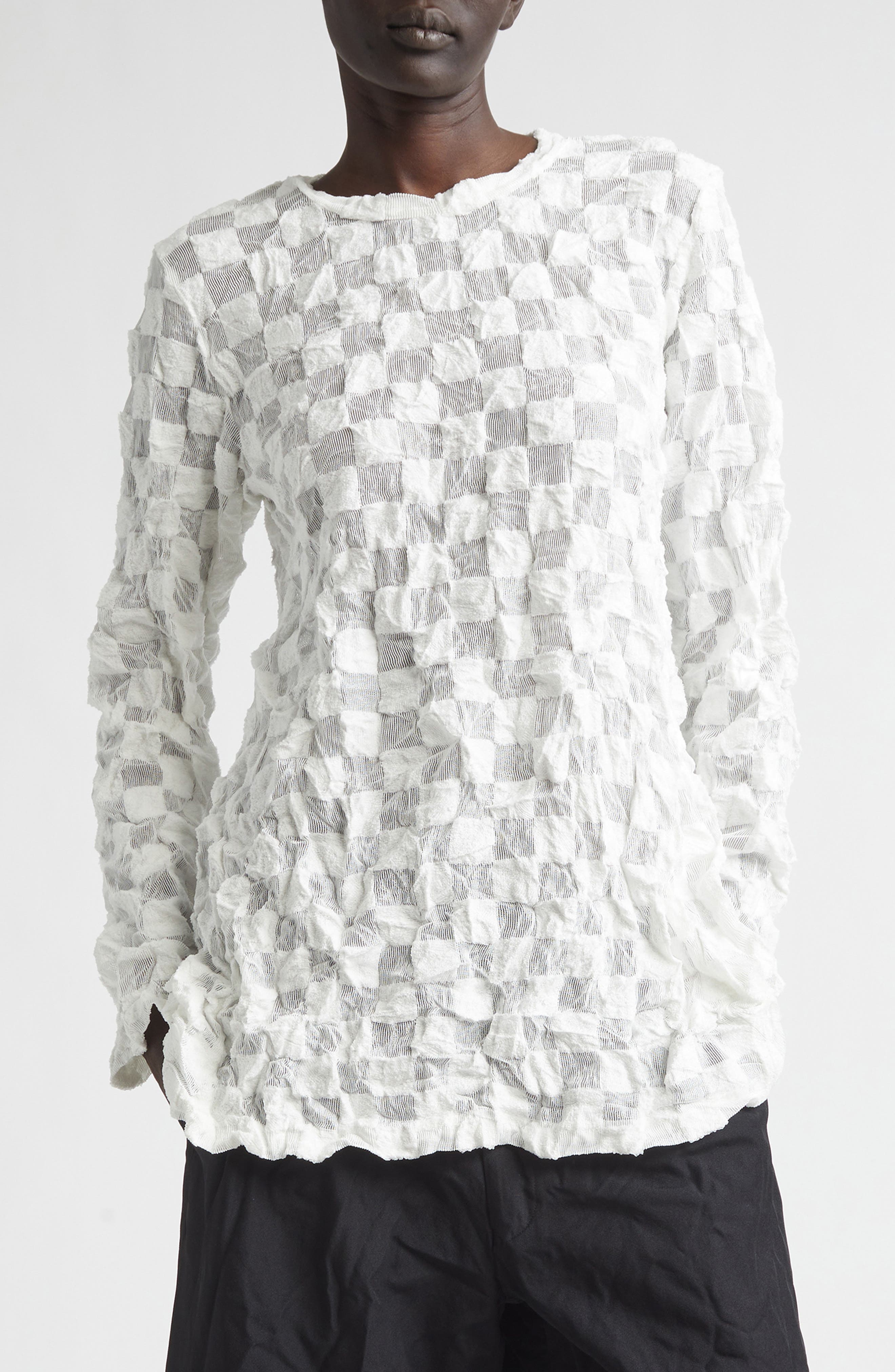 Raschel Knit Crushed Ruffle Top - image 3