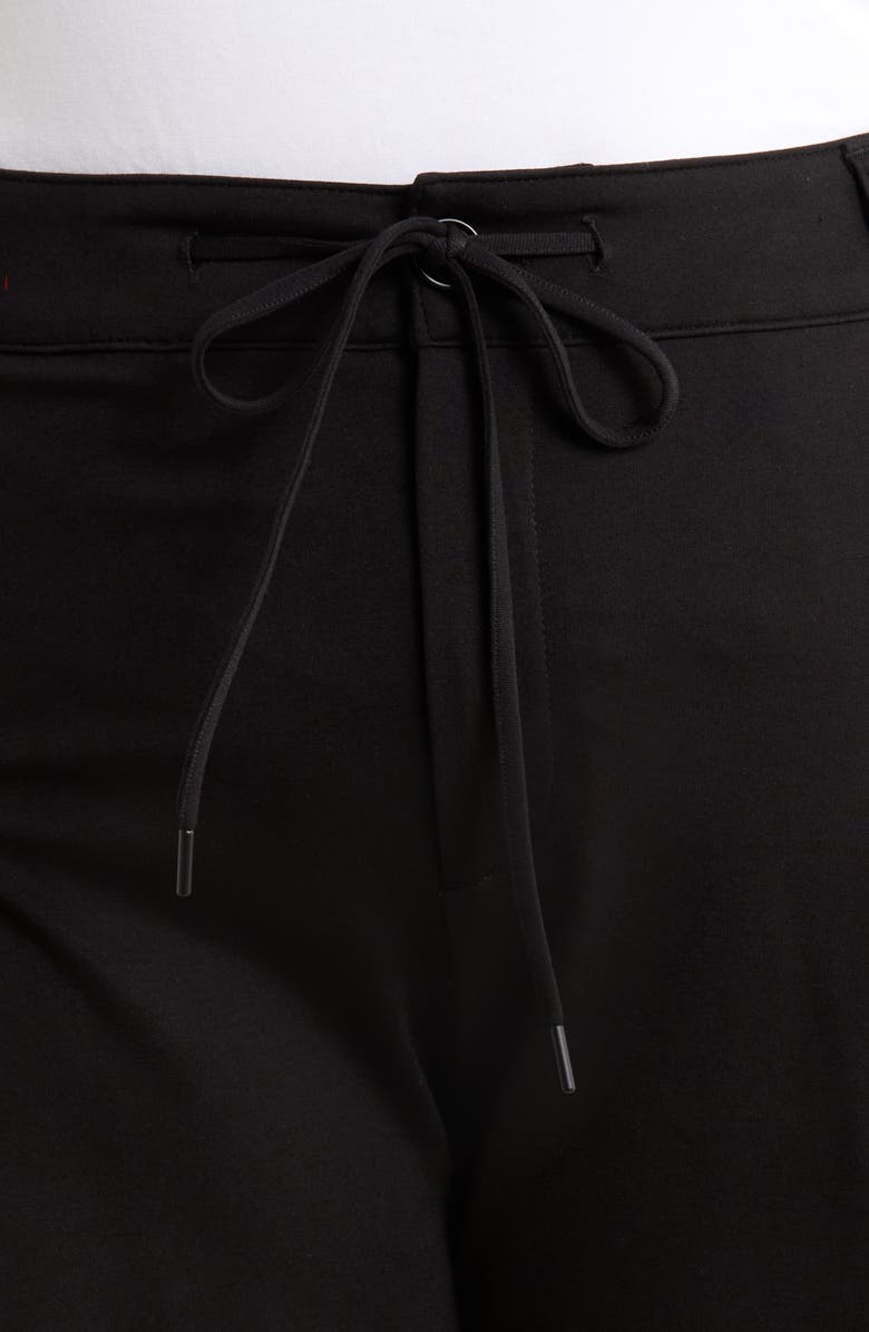 Liverpool Pleated Drawstring Wide Leg Pants, Alternate, color, Black