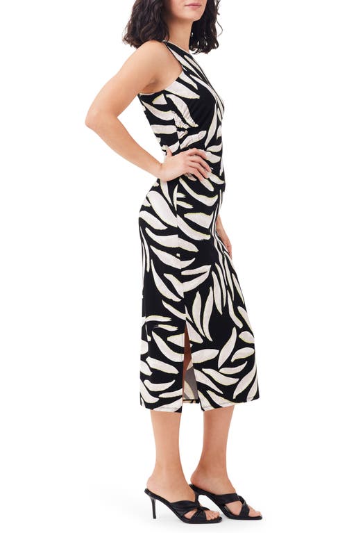 Nic + Zoe Breezy Leaves Dress In Black Multi