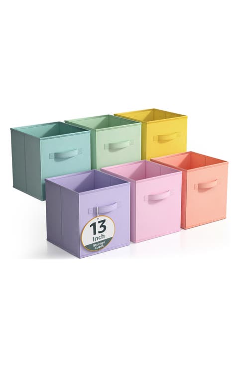6-Pack Large Collapsible Storage Bins