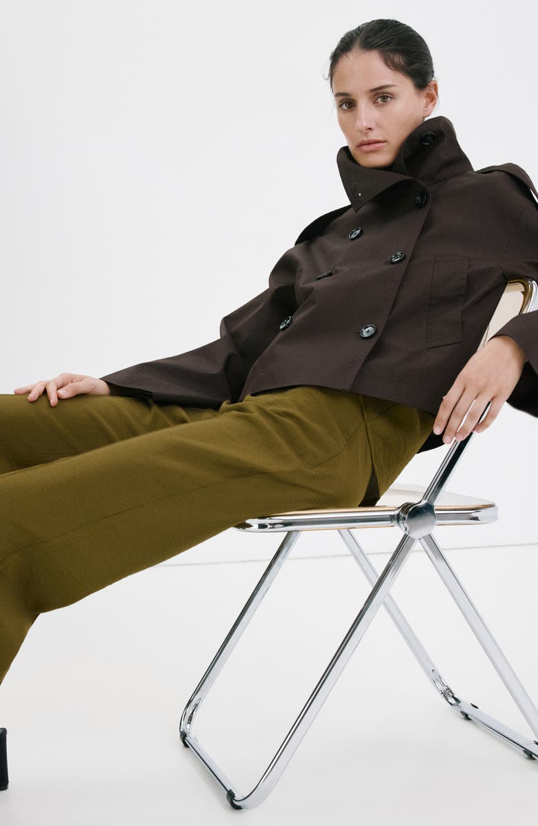 MANGO Mid Rise Straight Leg Pants, Alternate, color, Green