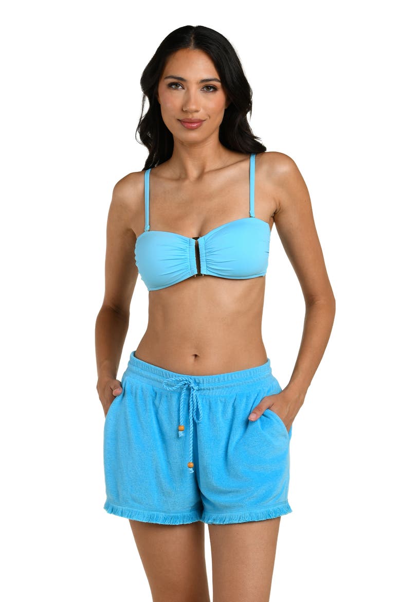 Wild Beach Fringe Drawstring Shorts, Alternate, color, SKY