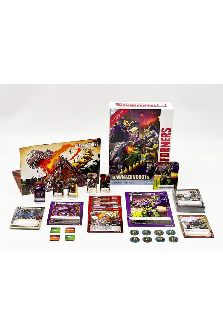 Transformers Deckbuilding Game Dawn Of The Dinobots Expansion, Alternate, color, Multicolored