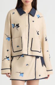 NVLT Floral Embroidered Jacket