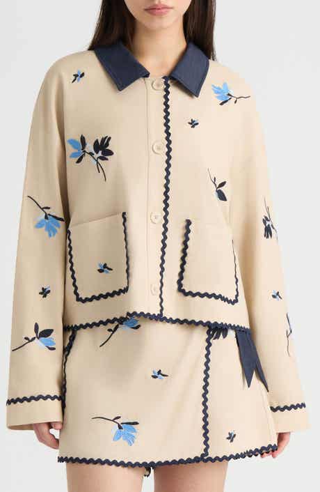 NVLT Floral Embroidered Jacket