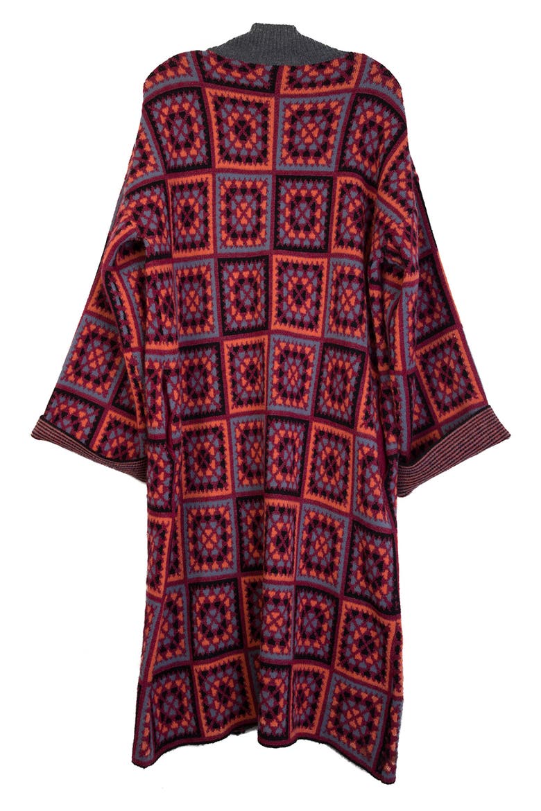 Crochet Square Ruana, Alternate, color, RED