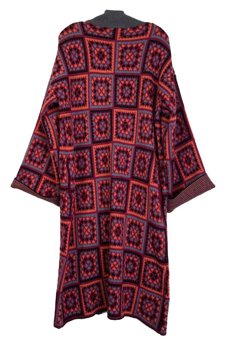SAACHI Crochet Square Ruana, Alternate, color, Red