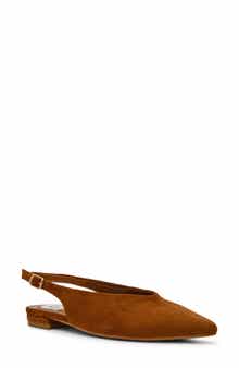 Empress Pointed Toe Slingback Flat