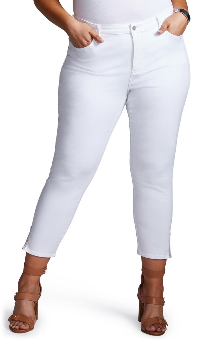 Curves 360 by NYDJ Slit Detail Skinny Ankle Jeans, Alternate, color,