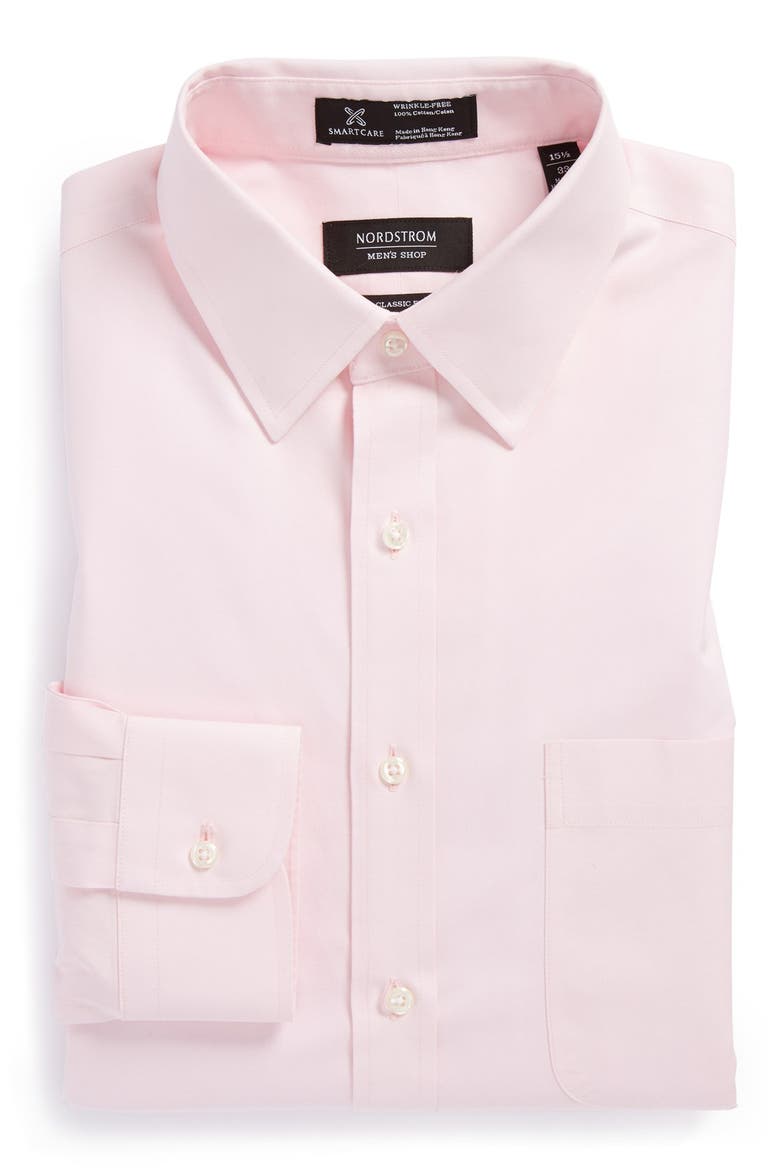 Smartcare™ Classic Fit Solid Dress Shirt, Main, color, PINK