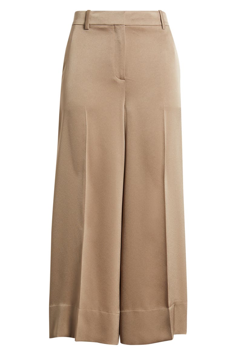 Wide Leg Satin Culottes, Alternate, color, MOCHA TAUPE - 2QC