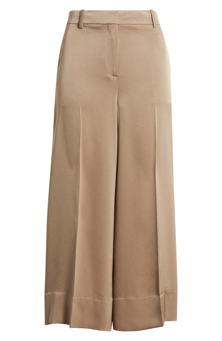 Theory Wide Leg Satin Culottes, Alternate, color, Mocha Taupe - 2Qc