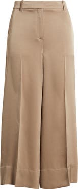 Theory Wide Leg Satin Culottes