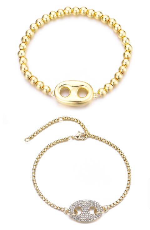 Set of 2 Crystal Mariner Bracelets