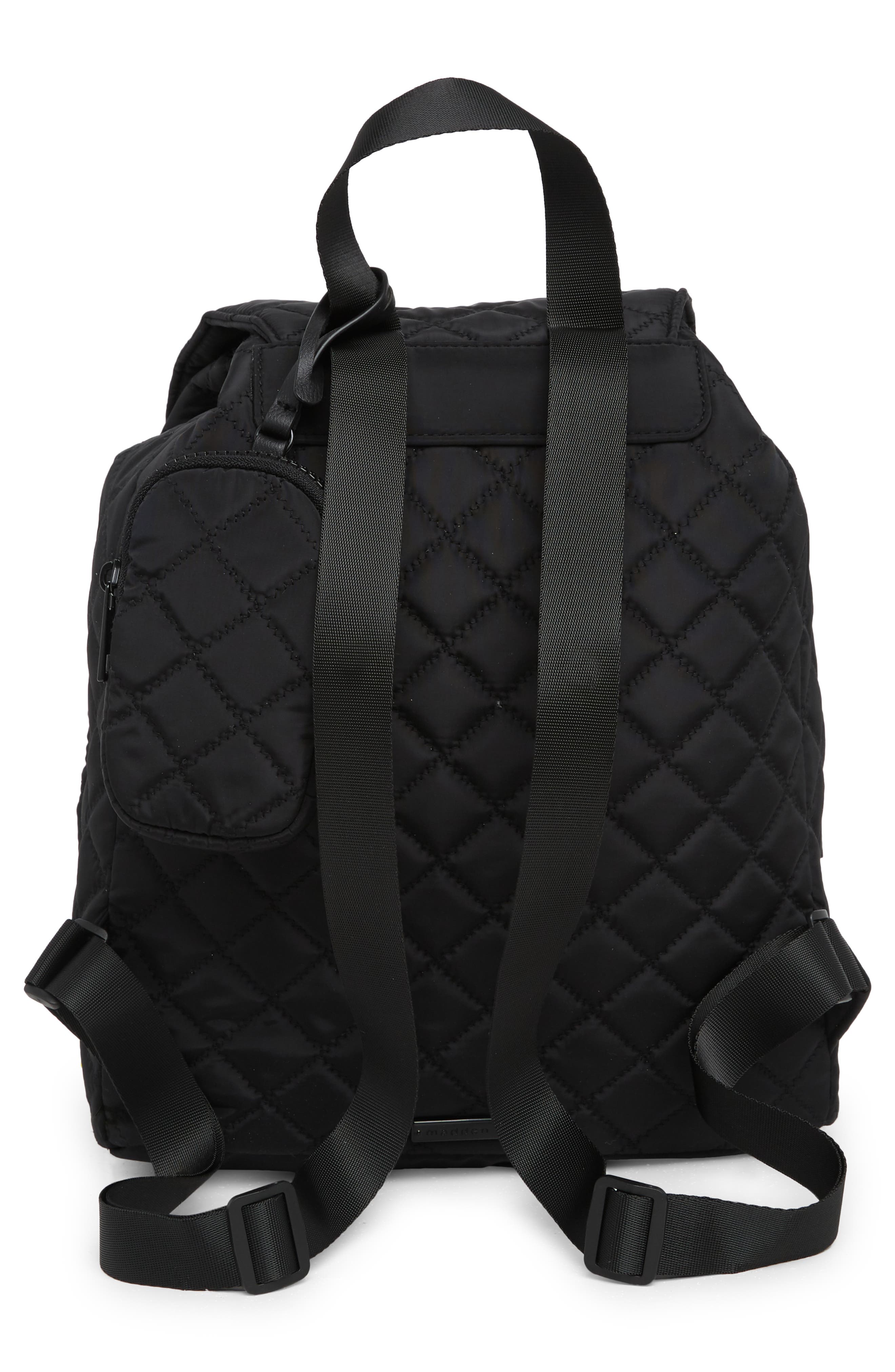 Madden Girl Quilted Nylon Drawstring Backpack, Alternate, color, 